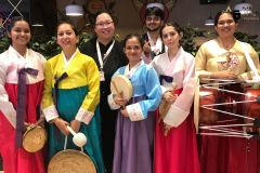 IKC Samulnori team at K-Culture event during Hanbok Parade