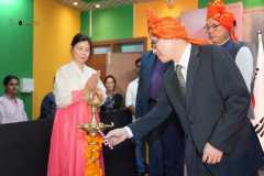 Diya lighting ceremony