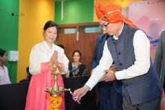 Diya lighting ceremony