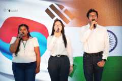 National Anthem played live for both nations by students