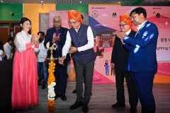 Diya lighting ceremony