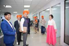 Mr Sanjib Ghatak the Co founder doing a campus look around for the Ambassador