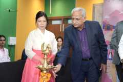 Diya lighting ceremony